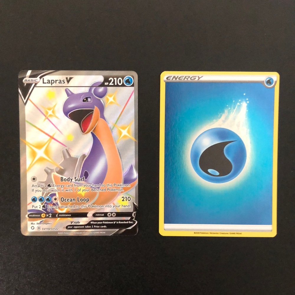 Shiny Lapras V & Holo Water energy